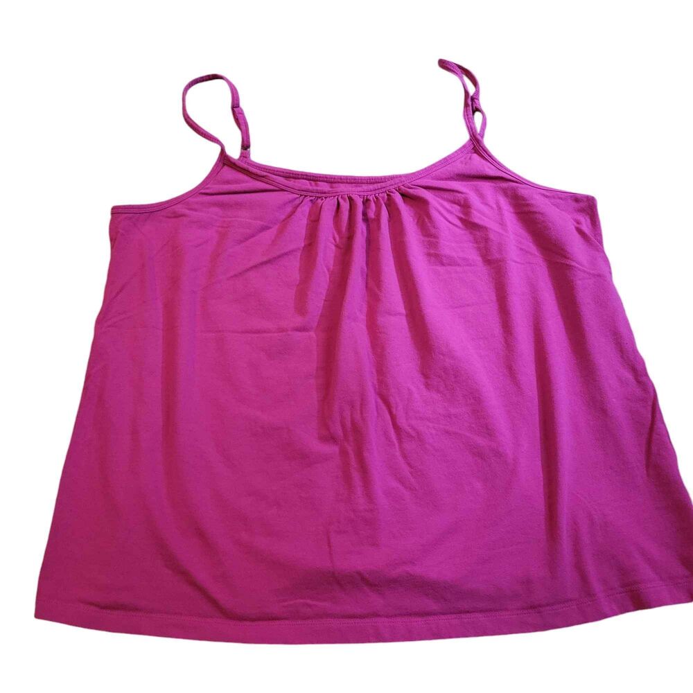 Women's Size 3X Fashion Bug Fushia Colored Cami with pleated front